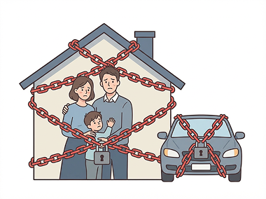 福岡での連帯保証の不安を示すイラスト